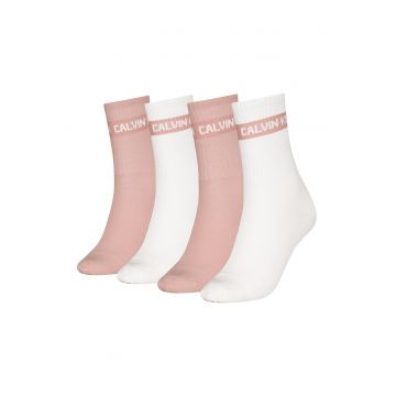 Set de sosete lungi din amestec de bumbac cu logo - 4 perechi