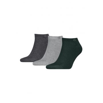 Set de sosete pana la glezna cu model uni - 3 perechi