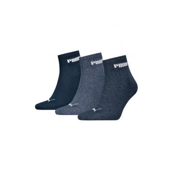 Set de sosete scurte unisex cu logo contrastant - 3 perechi