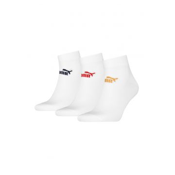 Set de sosete scurte unisex din amestec de bumbac cu logo - 3 perechi