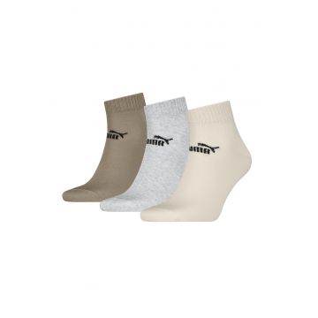 Set de sosete scurte unisex din amestec de bumbac cu logo - 3 perechi