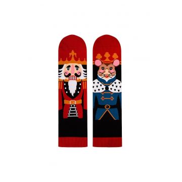 Sosete amuzante din bumbac organic ARTY SOCKS Ciorapi Spargator de nuci