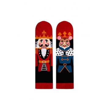 Sosete amuzante din bumbac organic ARTY SOCKS Ciorapi Spargator de nuci