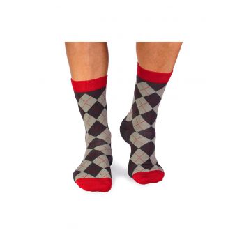 Sosete bambus COMFORT FEET Argyle Anthracite Grey