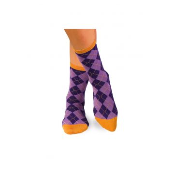 Sosete bambus COMFORT FEET Argyle Purple Light