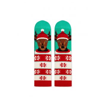 Sosete bambus de craciun Comfort Feet Socks Christmas Deer - 43-46 EU - Multicolor