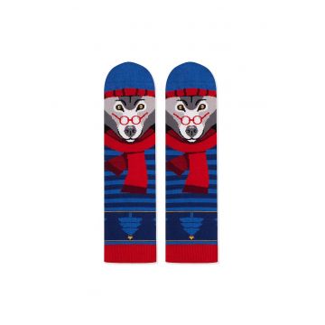 Sosete bambus de craciun Comfort Feet Socks Lup de Craciun