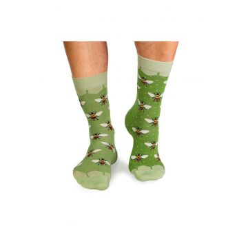 Sosete bambus FINE BAMBOO Bees - Green