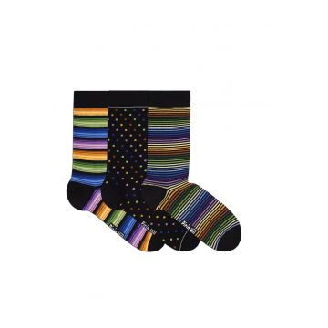 Sosete bambus FINE BAMBOO curcubeu cutie 3 buc.