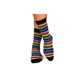 Sosete bambus FINE BAMBOO dungi curcubeu deschis