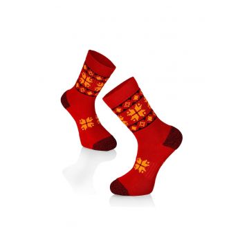 Sosete bumbac - Active Lifestyle Socks ETHNO Red