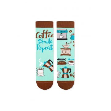 Sosete bumbac Arty Socks Coffee Maro Turcoaz