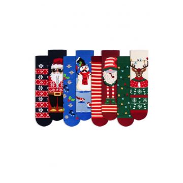 Sosete bumbac - Christmas Box - 4 BUC.