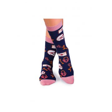 Sosete bumbac Colour Cotton Socks ST VALENTINE'S DAY Jeans