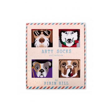 Sosete bumbac Dogs Box - 4 buc