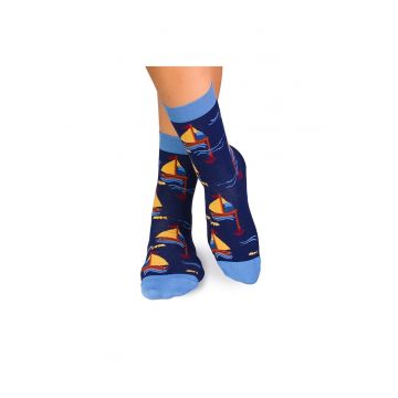 Sosete bumbac Fine Cotton Sealife Vaporase Albastru inchis