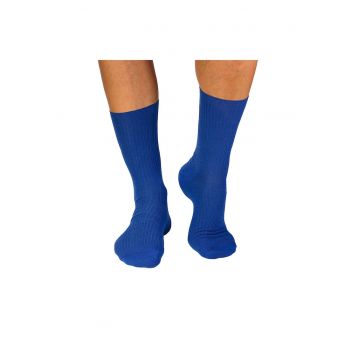 Sosete bumbac lungi fara elastic Blue