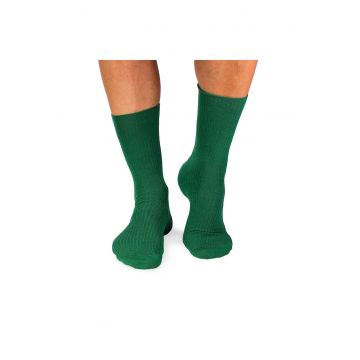 Sosete bumbac lungi fara elastic Dark green