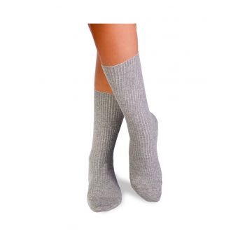 Sosete bumbac lungi fara elastic Grey