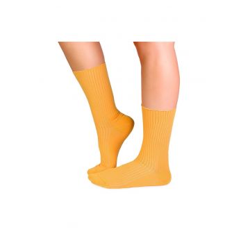 Sosete bumbac lungi fara elastic Yellow
