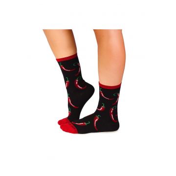 Sosete bumbac organic COLOUR COTTON MEXICO CHILI PEPPER Black