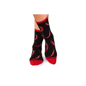Sosete bumbac organic COLOUR COTTON MEXICO CHILI PEPPER Black
