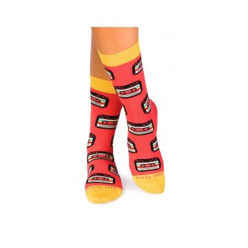 Sosete bumbac organic COLOUR COTTON Retro Cassette