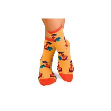 Sosete bumbac organic Colour Cotton Rooster Yellow