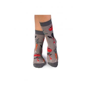 Sosete bumbac organic Fine Cotton Micul Gradinar Gri