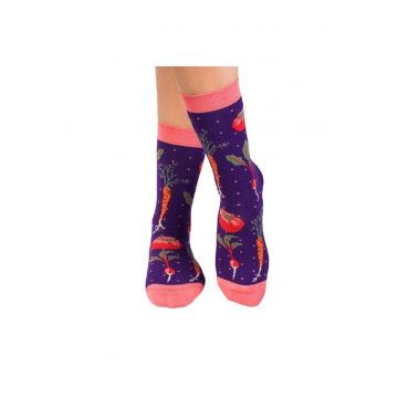 Sosete bumbac organic Fine Cotton Micul Gradinar Violet