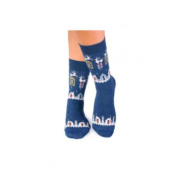 Sosete calduroase din lana merino Presents Albastru