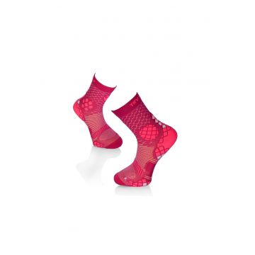 Sosete compresive pentru alergat Dark Pink