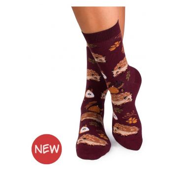 Sosete din bumbac Povesti de Toamna Arici Visiniu