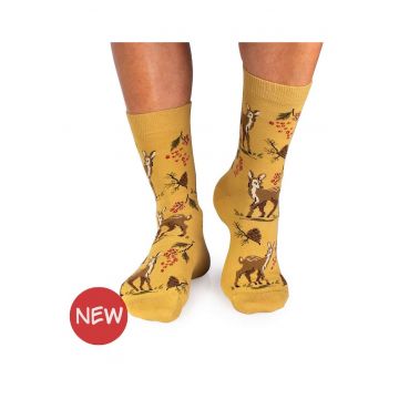 Sosete din bumbac Povesti de Toamna Caprioara Galben