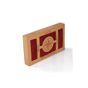 Sosete Merino & fular Bordeaux