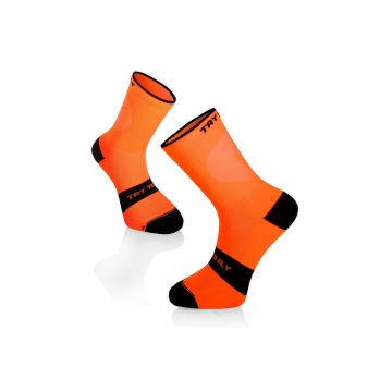 Sosete pentru ciclism CYCLING LIGHT SOCKS Fluo Orange