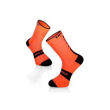 Sosete pentru ciclism CYCLING SOCKS Fluo Orange