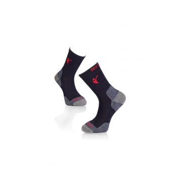 Sosete pentru Drumetie din Lana de Merinos Albastru inchis