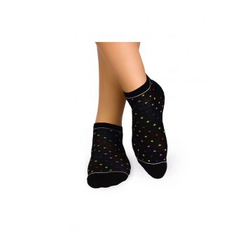 Sosete scurte bambus FINE BAMBOO buline curcubeu