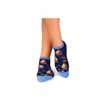 Sosete scurte bumbac Fine Cotton Sealife Vaporase Albastru inchis