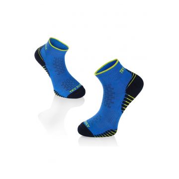 Sosete scurte - pentru alergat din bumbac organic RUNNING ANKLE SOCKS Dark Blue