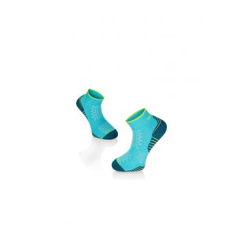 Sosete scurte - pentru alergat din bumbac organic RUNNING ANKLE SOCKS Turquoise