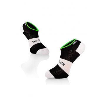 Sosete scurte pentru ciclism CYCLING SNEAKER SOCKS Meryl® Skinlife Black-White