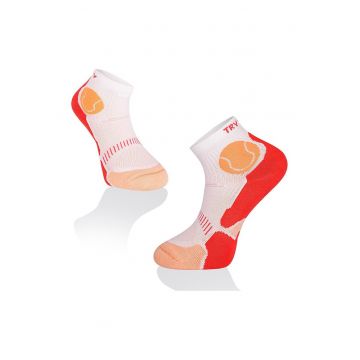 Sosete scurte pentru tenis Fusion White Coral