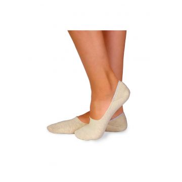 Sosete tip talpici din in si bumbac Ecru