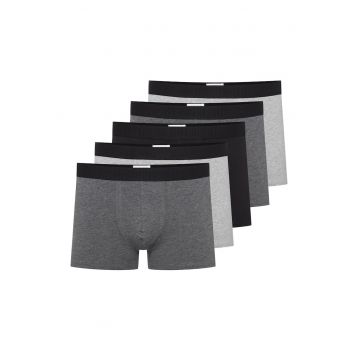 Boxeri (crac mai lung)Outset  set 5 de perechi negru - gri