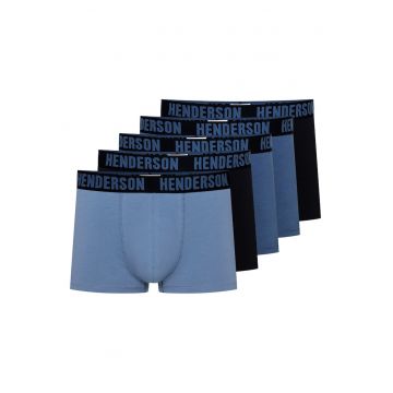 Boxeri Over  set de 5 perechi albastru - bleumarin