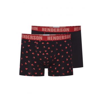 Boxeri Spot  set de 2 perechi negru - rosu