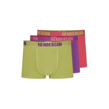 Boxeri Star  set de 3 perechi verde lamaie - violet - rosu