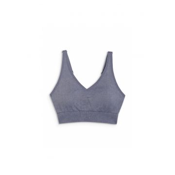 Bustiera Sport Yoga Femei -  Sustinere Medie - Bretele Reglabile - Confort Sporit - Bleumarin - Bleumarin